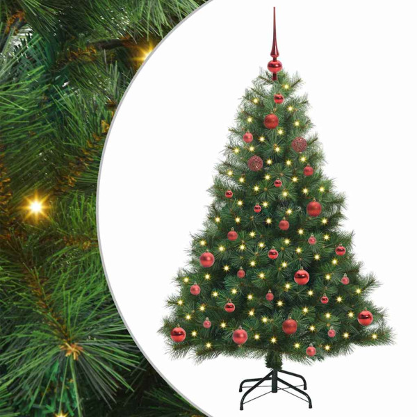 Árbol de Navidad artificial con 150 LED Verde 150 cm PE y PVC M 2