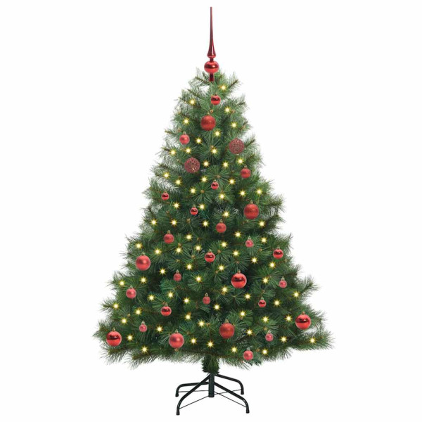 Árbol de Navidad artificial con 150 LED Verde 150 cm PE y PVC M 3