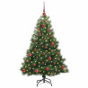 Árbol de Navidad artificial con 150 LED Verde 150 cm PE y PVC 3