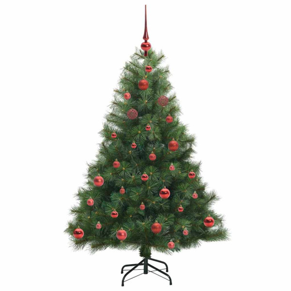 Árbol de Navidad artificial con 150 LED Verde 150 cm PE y PVC M 4