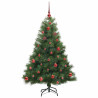 Árbol de Navidad artificial con 150 LED Verde 150 cm PE y PVC 4