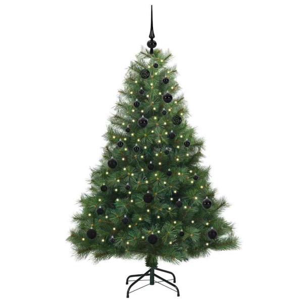 Árbol de Navidad artificial con 150 LED Verde 150 cm PE y PVC M 3