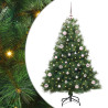 Árbol de Navidad artificial con 150 LED Verde 150 cm PE y PVC 1