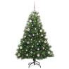 Árbol de Navidad artificial con 150 LED Verde 150 cm PE y PVC 2