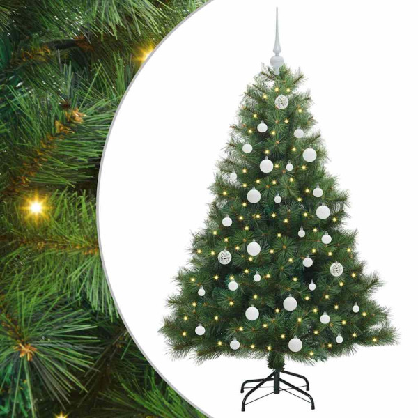 Árbol de Navidad artificial con 150 LED Verde 150 cm PE y PVC M 2
