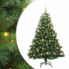 Árbol de Navidad artificial con 150 LED Verde 150 cm PE y PVC 2