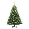 Árbol de Navidad artificial con 150 LED Verde 150 cm PE y PVC 3