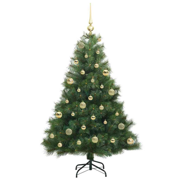 Árbol de Navidad artificial con 150 LED Verde 150 cm PE y PVC M 4