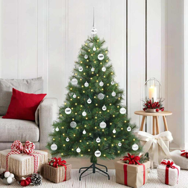 Árbol de Navidad artificial con 150 LED Verde 150 cm PE y PVC D