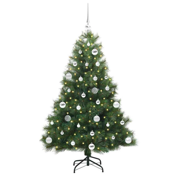 Árbol de Navidad artificial con 150 LED Verde 150 cm PE y PVC M 3