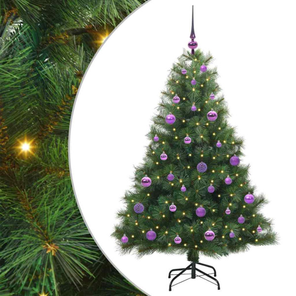 Árbol de Navidad artificial con 150 LED Verde 150 cm PE y PVC M 2