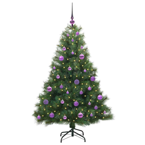 Árbol de Navidad artificial con 150 LED Verde 150 cm PE y PVC M 3