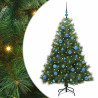 Árbol de Navidad artificial con 150 LED Verde 150 cm PE y PVC 2