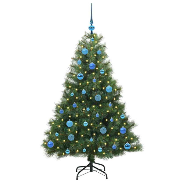 Árbol de Navidad artificial con 150 LED Verde 150 cm PE y PVC M 3