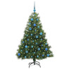 Árbol de Navidad artificial con 150 LED Verde 150 cm PE y PVC 3