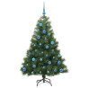 Árbol de Navidad artificial con 150 LED Verde 150 cm PE y PVC 4