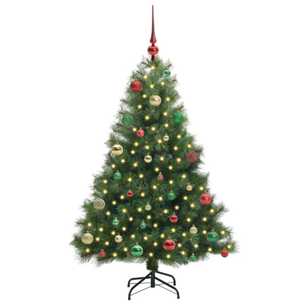 Árbol de Navidad artificial con 150 LED Verde 150 cm PE y PVC M 3