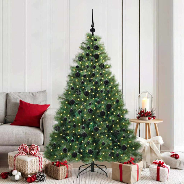 Árbol de Navidad artificial con 300 LED Verde 180 cm PE y PVC D
