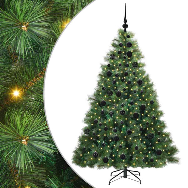 Árbol de Navidad artificial con 300 LED Verde 180 cm PE y PVC M 2