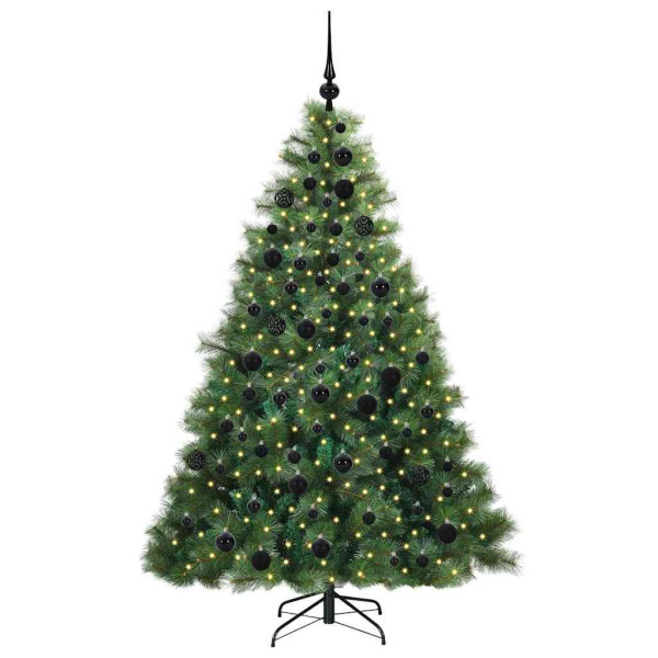 Árbol de Navidad artificial con 300 LED Verde 180 cm PE y PVC M 3
