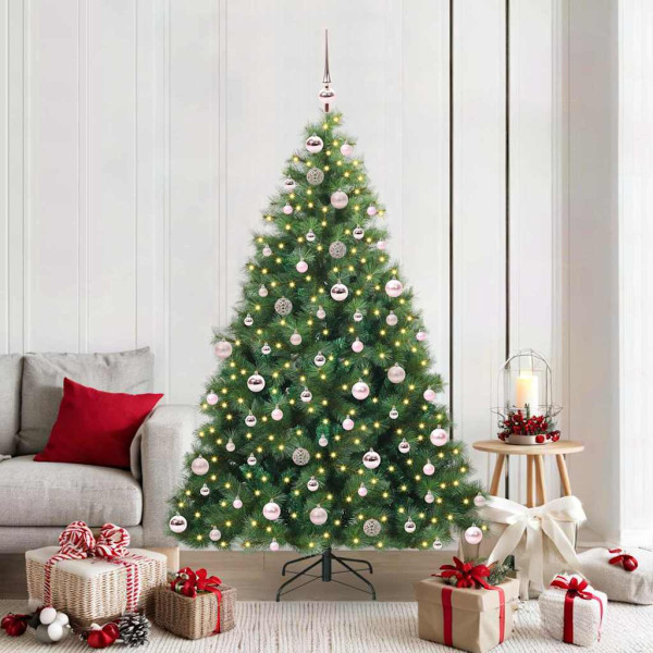 Árbol de Navidad artificial con 300 LED Verde 180 cm PE y PVC D