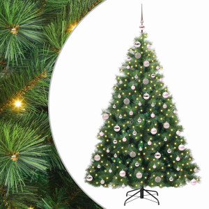 Árbol de Navidad artificial con 300 LED Verde 180 cm PE y PVC H