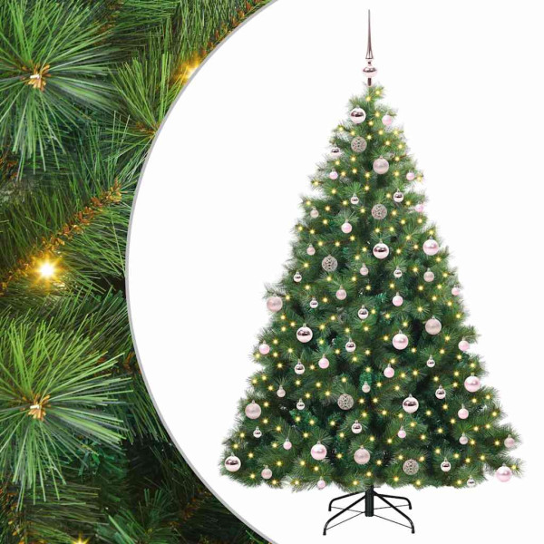 Árbol de Navidad artificial con 300 LED Verde 180 cm PE y PVC M 2