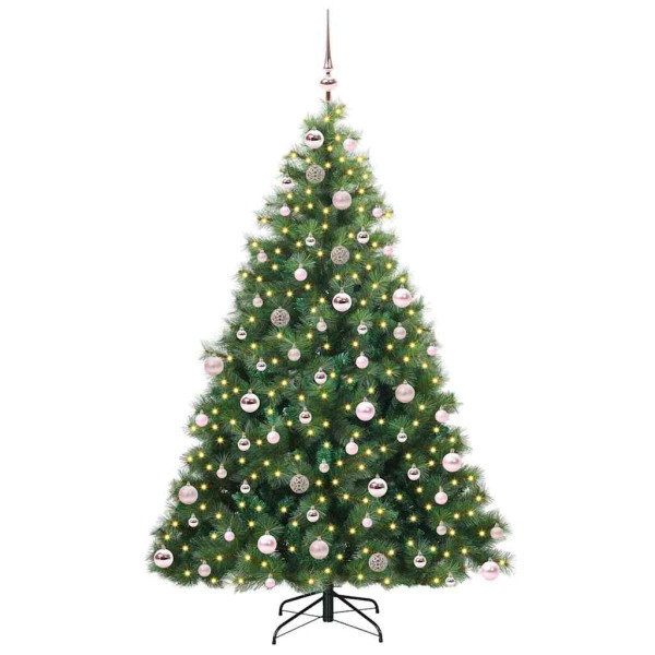 Árbol de Navidad artificial con 300 LED Verde 180 cm PE y PVC M 3