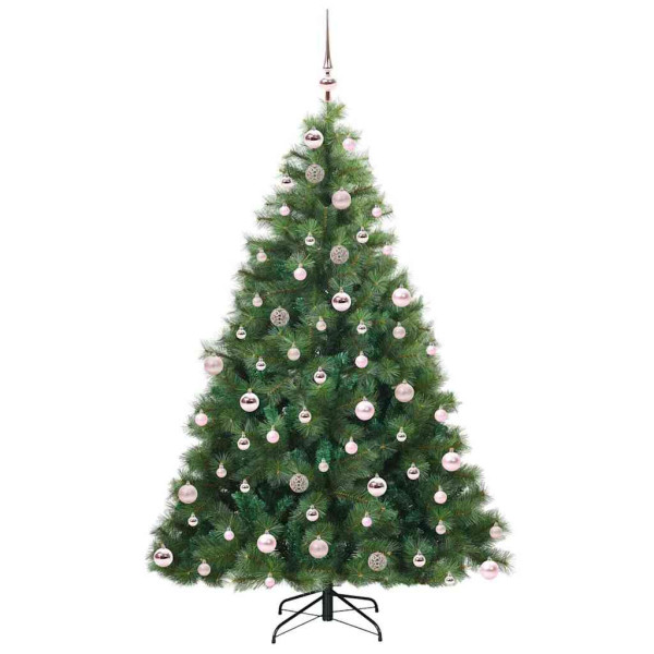 Árbol de Navidad artificial con 300 LED Verde 180 cm PE y PVC M 4
