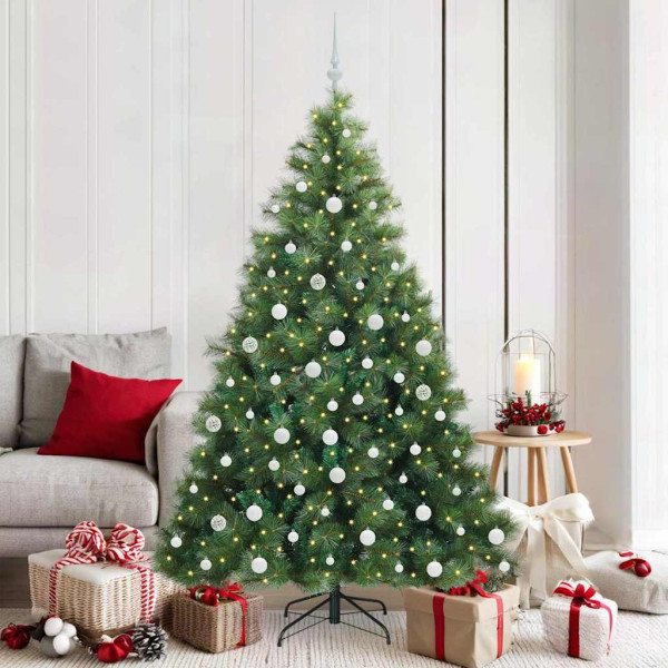 Árbol de Navidad artificial con 300 LED Verde 180 cm PE y PVC D
