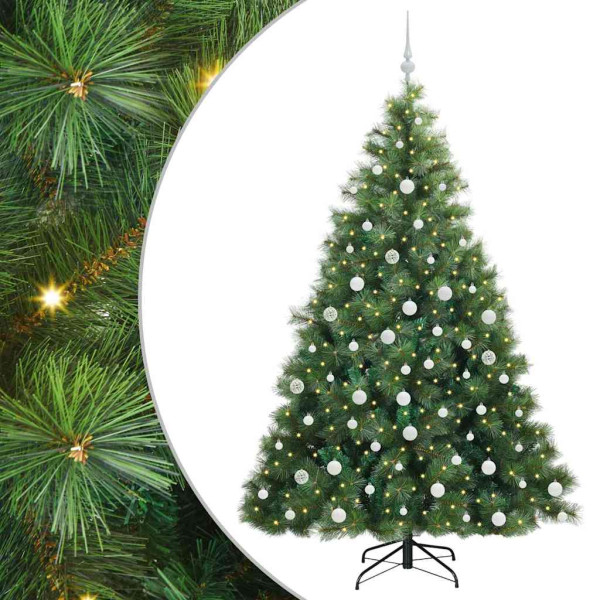 Árbol de Navidad artificial con 300 LED Verde 180 cm PE y PVC M 2