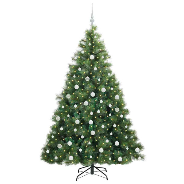 Árbol de Navidad artificial con 300 LED Verde 180 cm PE y PVC M 3