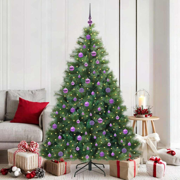 Árbol de Navidad artificial con 300 LED Verde 180 cm PE y PVC D