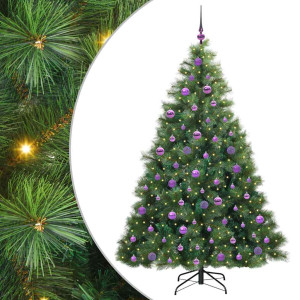 Árbol de Navidad artificial con 300 LED Verde 180 cm PE y PVC H