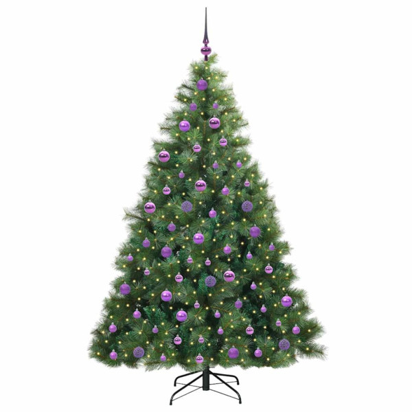 Árbol de Navidad artificial con 300 LED Verde 180 cm PE y PVC M 3