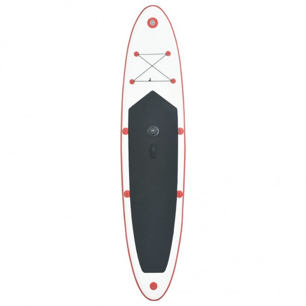Conjunto prancha paddle SUP insuflável c/ vela vermelho/branco M 5