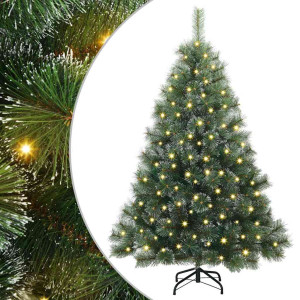 Árbol de Navidad artificial con 150 LED Verde 120 cm PE y PVC H