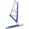 Tabla de paddle surf inflable con vela azul y blanca 1