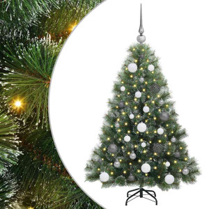 Árbol de Navidad artificial con 150 LED Verde 120 cm PE y PVC H