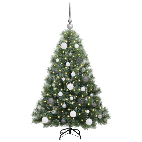 Árbol de Navidad artificial con 150 LED Verde 120 cm PE y PVC M 3