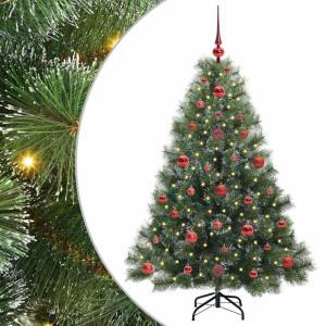 Árbol de Navidad artificial con 150 LED Verde 120 cm PE y PVC H