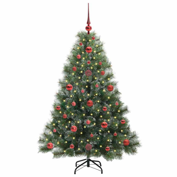 Árbol de Navidad artificial con 150 LED Verde 120 cm PE y PVC M 3