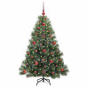 Árbol de Navidad artificial con 150 LED Verde 120 cm PE y PVC 3