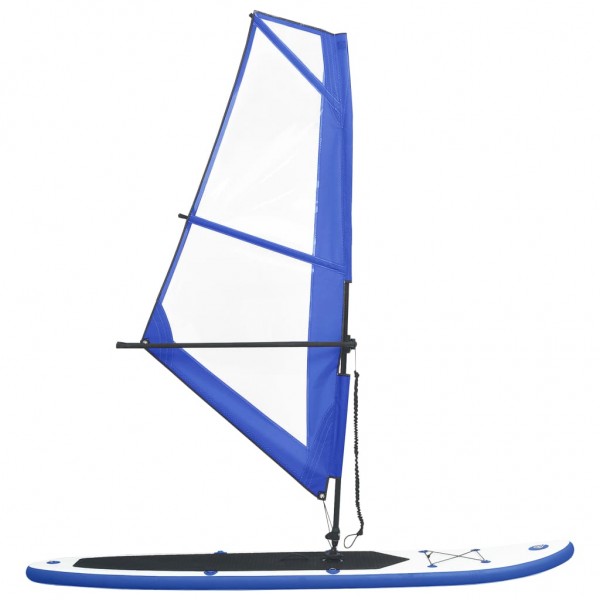 Tabla de paddle surf inflable con vela azul y blanca M 3