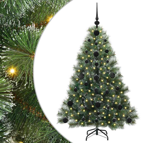 Árbol de Navidad artificial con 150 LED Verde 120 cm PE y PVC M 2