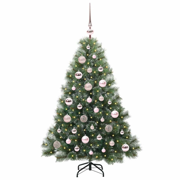 Árbol de Navidad artificial con 150 LED Verde 120 cm PE y PVC M 3