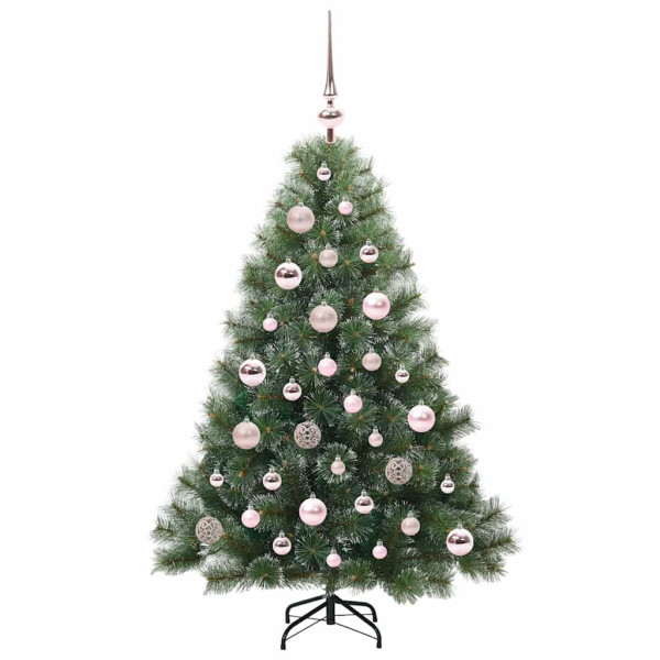 Árbol de Navidad artificial con 150 LED Verde 120 cm PE y PVC M 4