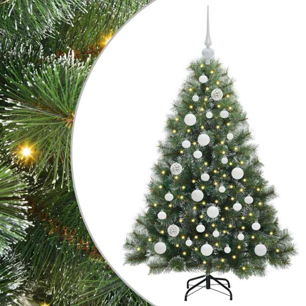 Árbol de Navidad artificial con 150 LED Verde 120 cm PE y PVC M 2