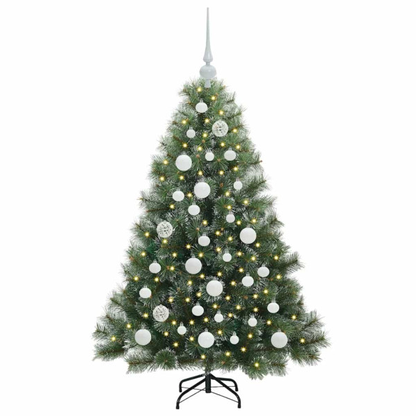 Árbol de Navidad artificial con 150 LED Verde 120 cm PE y PVC M 3
