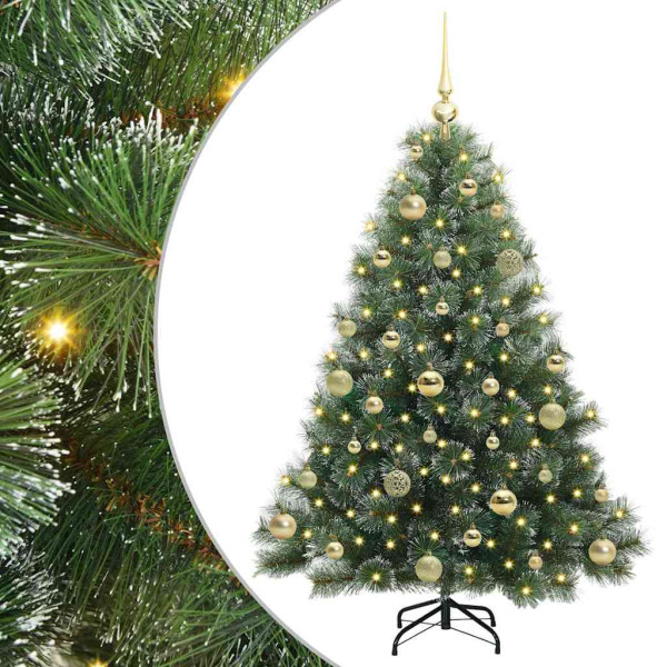 Árbol de Navidad artificial con 150 LED Verde 120 cm PE y PVC M 2